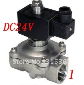 

Free Shipping 5PCS 1" 25mm Stainless Steel Solenoid Valve Water Normally Open 2 Way VITON Oil Acid DC24V