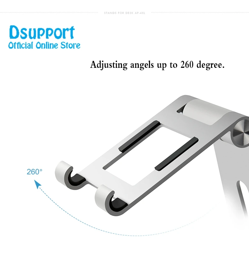 Suporte para tablet com 10 polegadas e a maioria dos tablets, suporte de mesa e celulares com liga de alumínio