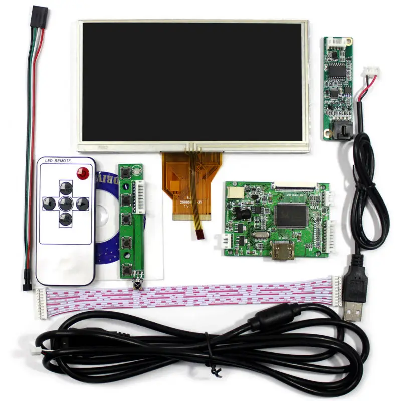 HD Serta Input LCD Controller Board VS-TY50-V2 6.5 Inci 800X480 AT65TN14 Layar Lcd dengan Layar Sentuh untuk Raspberry PI