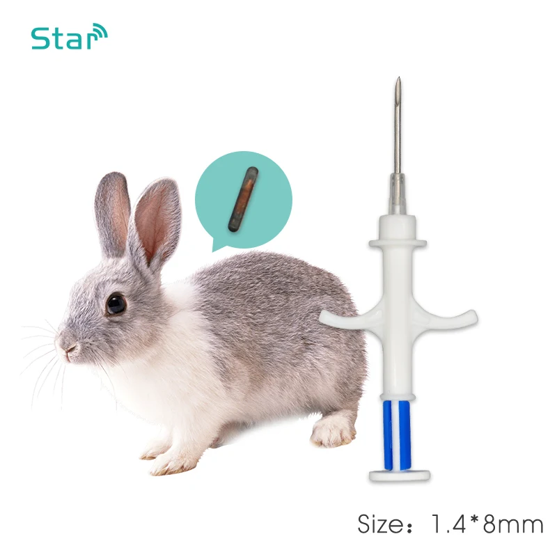 (40pcs/lot) Antibacterial Animal Syringe 1.4*8mm Pet Microchip Bioglass Fdx-b Rfid microchips for Dog cat fish identification