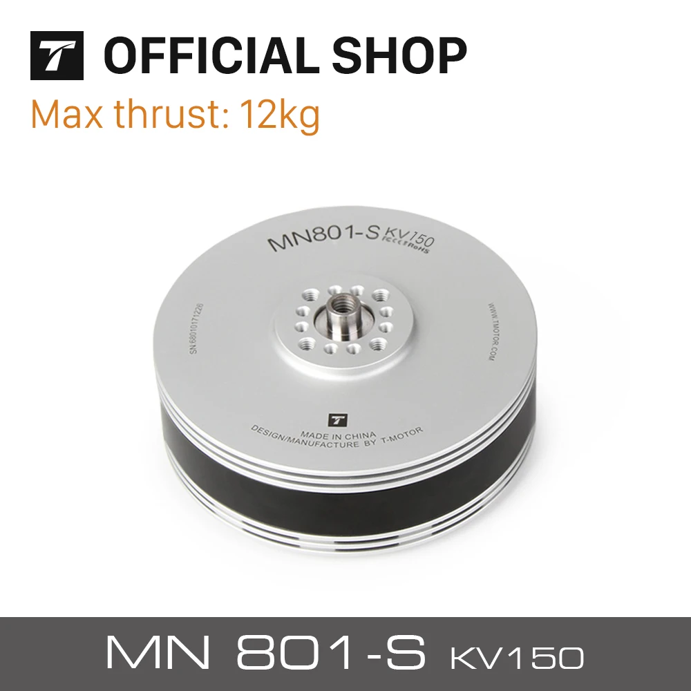 T-motor 12KG+Thrust MN801S MN801-S KV120 150KV Brushless Motor For VTOL For Multi-rotor Helicopter RC Rotors Quadcopter