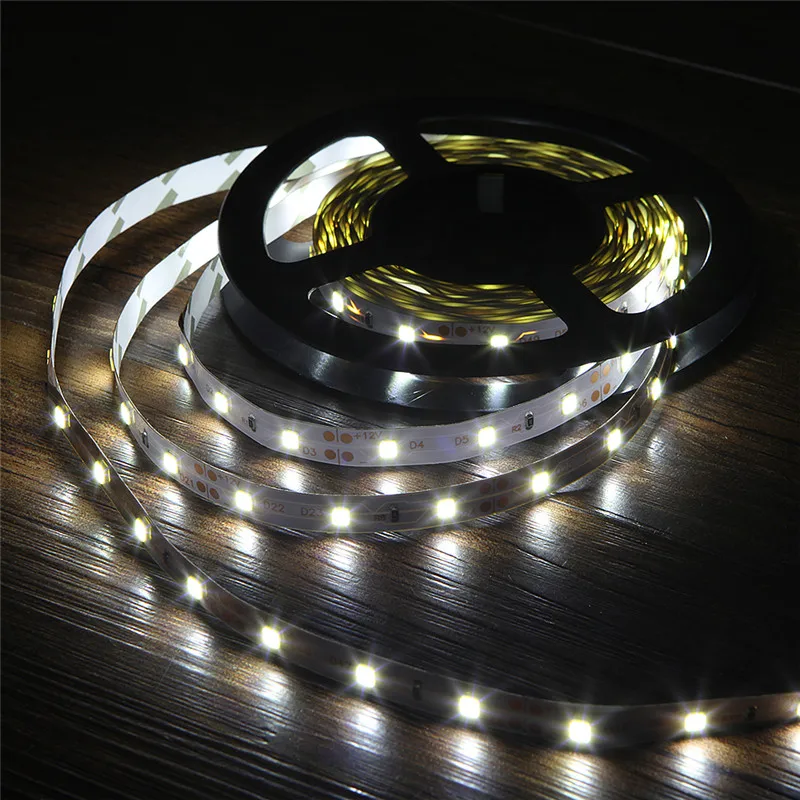 Flexível LED Strip Light, Fita Luz Cordas, SMD Lâmpada, mais brilhante do que SMD, 2835, DC, 12V, 60, 120, 180, 240 Leds, m, 5m