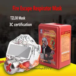 Fire Escape หน้ากาก3C การรับรองหน้ากากแก๊สฉุกเฉิน Smoke Fire Escape Mask