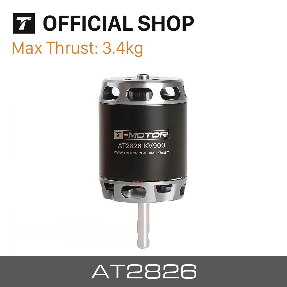 T-MOTOR AT2826 Long Shaft KV900 KV1100 brushless motor for long range drones fixed wing uav