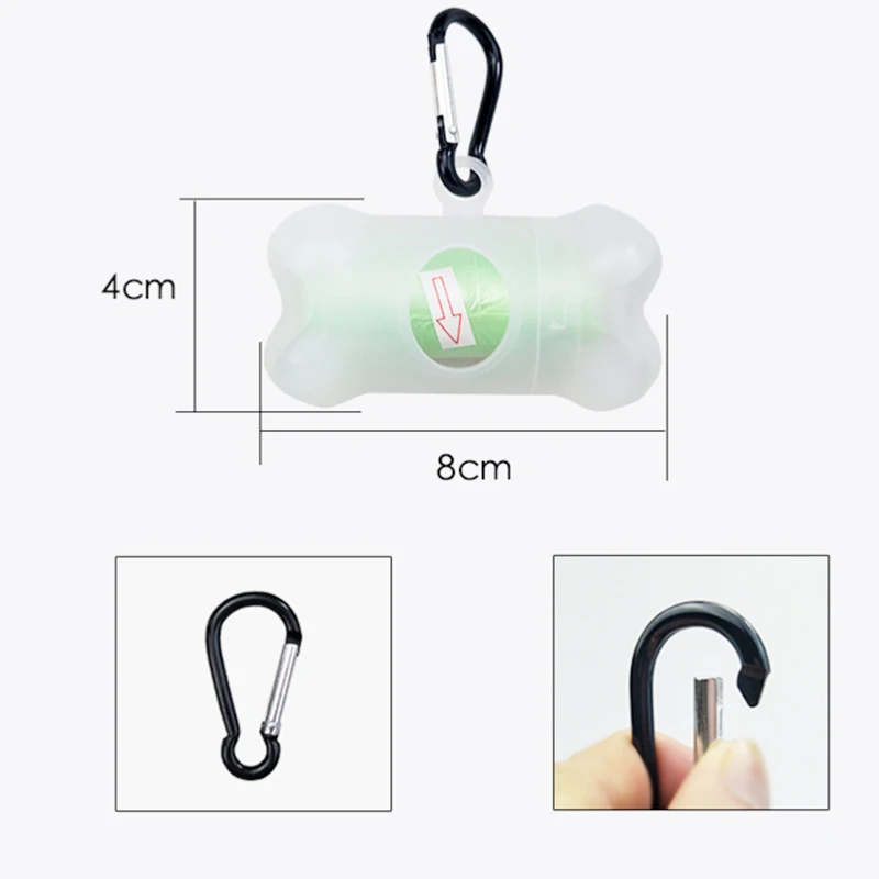 2 pcs Aluminum ring hook Plastic hook Pet Cleaning Supplies Pet Garbage Dispenser poopre Bags Set Cleaning up Excrement Bags