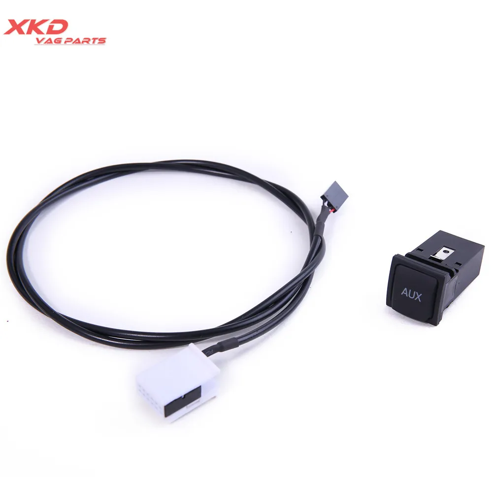 AUX Audio Switch Plug Cable For VW Jetta MK5 Golf G-TI MK5 6 RCD510 RNS510  5KD 035 724