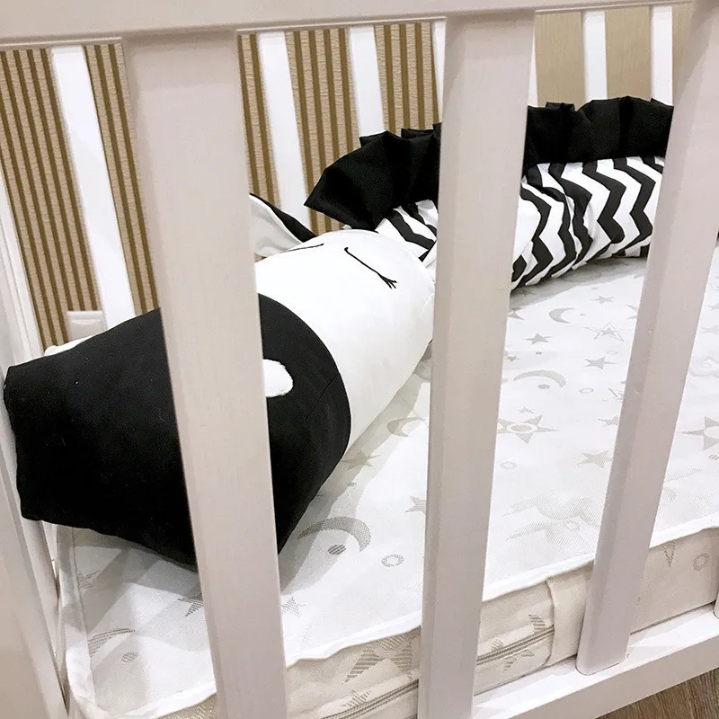 Cute Gender Neutral Baby Crib Cute Baby zebra Pillow Baby Boy Bed Long Pillow Modern Nursery Soft Toy Best Gifts