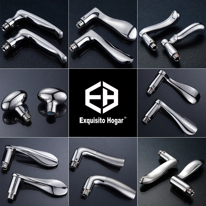 2Pcs/lot Stainless Steel 304  Locks Handle Fittings Bedroom Door Handle Universal Bathroom Modern Design Door Lock