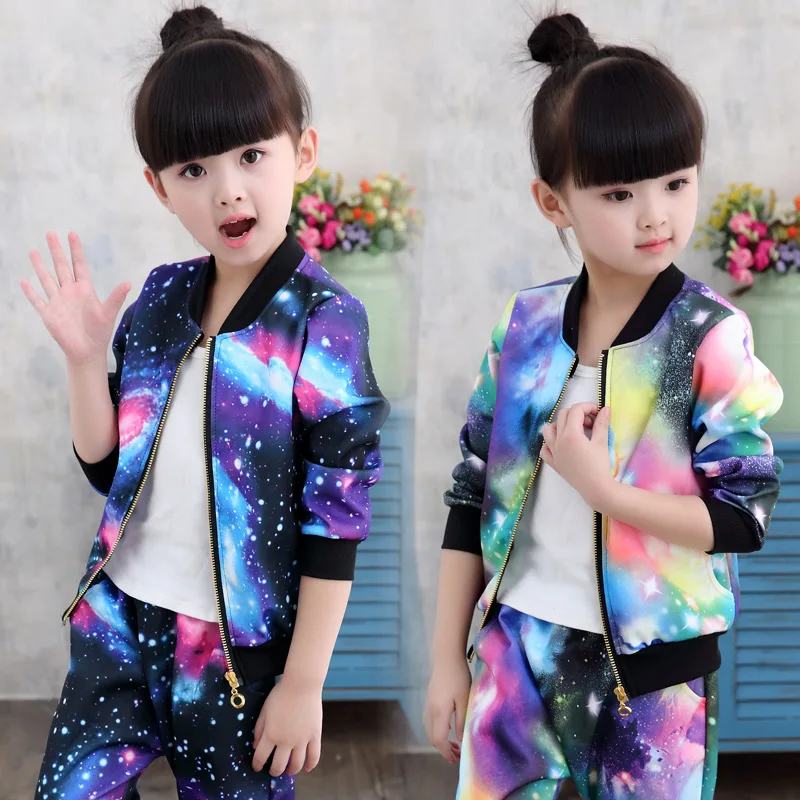 

2019 Hot and New Children's Spring and Autumn Suit Girls Set