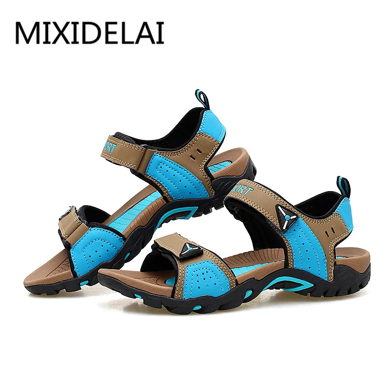 MIXIDELAI-Sandales d\'extérieur pour hommes, chaussures de plage décontractées, respirantes, grande taille 35-46, été