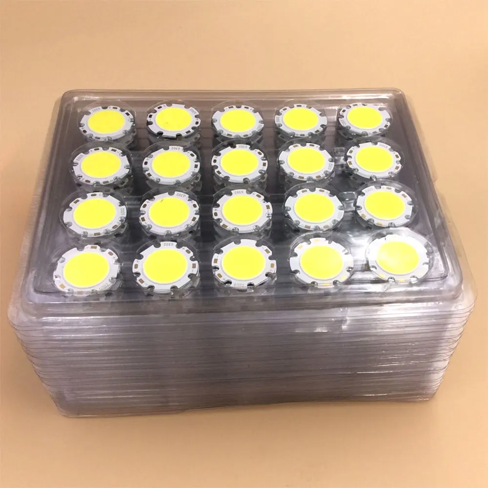 10pcs/Lot Ultra Bright Light Source 7W Chip COB LED 21-24V DC Warm Natural Cold White Lighting 700LM 28mm Circular Bulb Lamp