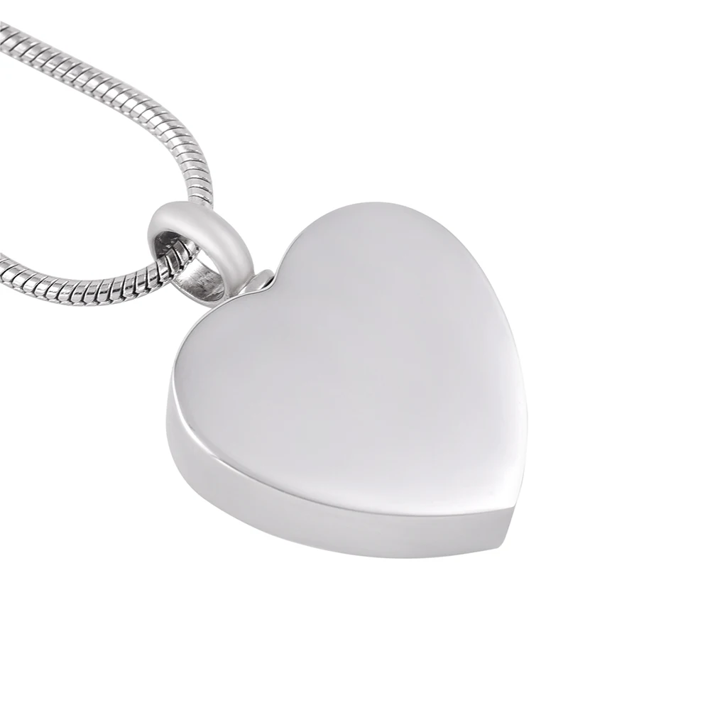 IJD9851 Women Necklace Heart Cremation Urn Pendant Necklace Pet Urn Ashes Pendant Keepsake Memorial Necklace