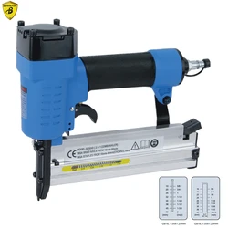 2-in-1 Pneumatic Air Stapler SF5040 Staight Crown Staple Stapling Gun Nail Nailer Machine