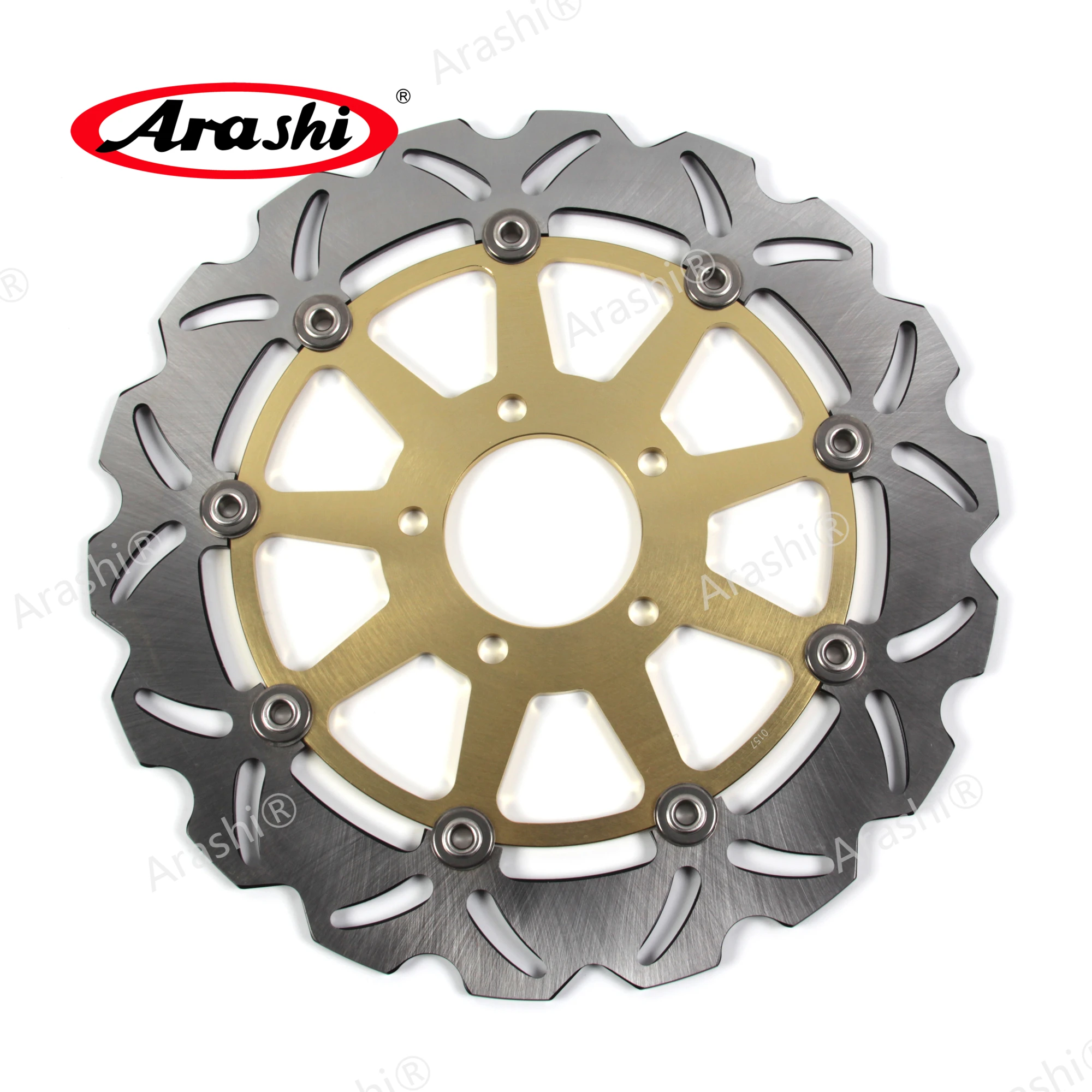 Arashi 1 Set GSX-R 1000 CNC Floating penuh rotor cakram rem depan belakang untuk SUZUKI GSXR1000 2001 2002 GSXR-1000 GSX1000R