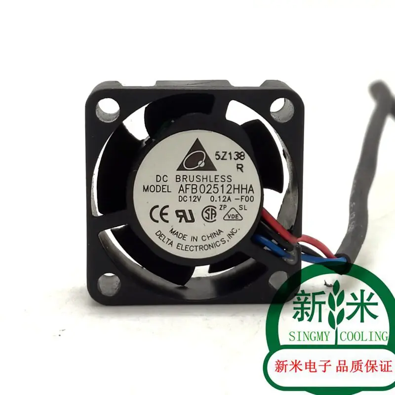 

USED DELTA 2510 2.5CM double ball bearing 12V 0.12A high air volume test speed AFB02512HHA cooling fan