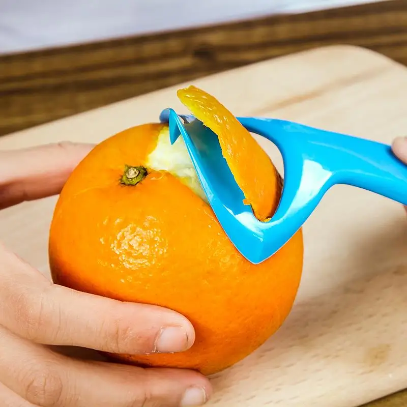 Multi-functional Plastic Orange Peel Candy Color Orange Lemon Peeler Kitchen Small Tool Portable Fruit Stripper Orange Device