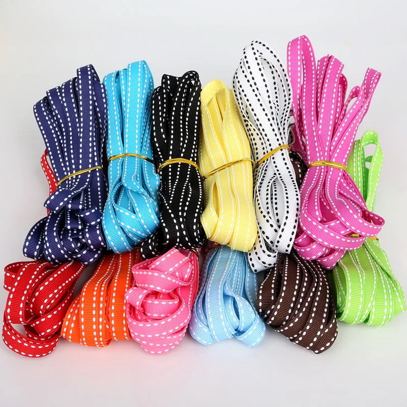 10mm 5 yard Dot Grosgrain Ribbon Garment Sewing Accessories DIY Decorative Gift Mix Color