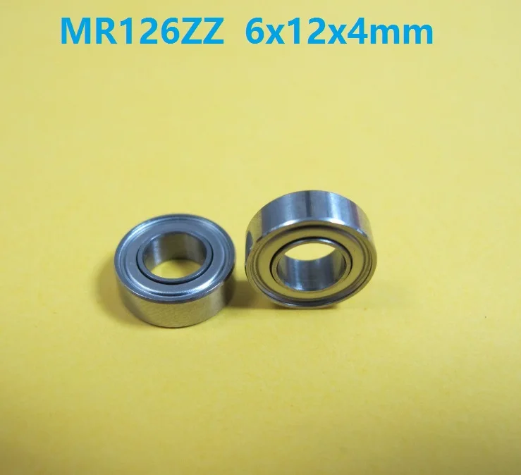 

100pcs/lot MR126 ZZ MR126ZZ MR126Z 6x12x4 mm Mini deep groove Ball Bearing 6*12*4mm