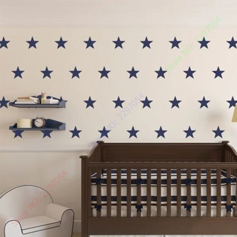 Stars Wall Sticker DIY Baby Nursery Wall Decals Removable Stars Wall Decal For Kids Room Easy Wall Decoration Vinyl Decors