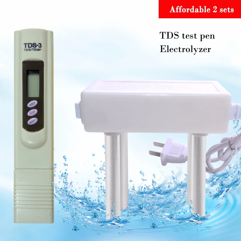 yieryi New Black TDS Quality Water Electrolyzer Electrolysis And TDS Meter Arrive