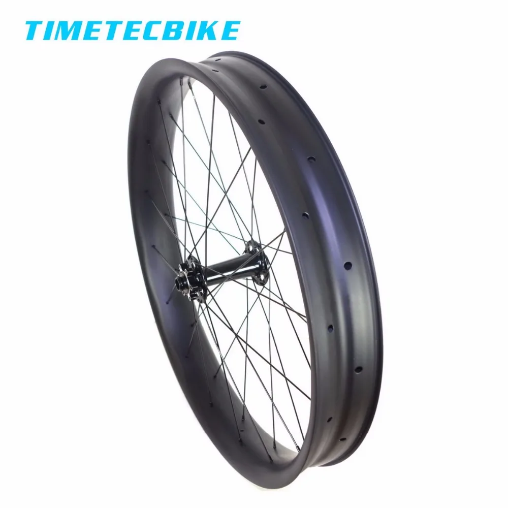 26er Fat Bike Carbon Wheels Fatbike Wheelset Tubeless 65mm 80mm 90mm 100mm Width Front  Space 135mm or 150mm Rear 190mm 197mm