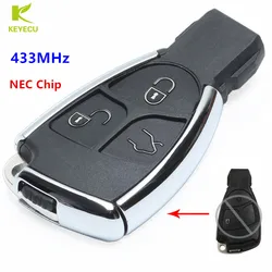 KEYECU Zamienny nowy inteligentny pilot zdalnego sterowania 3 przyciski 315/433 MHz z chipem NEC do Mercedes-Benz C E S CLASS IYZ3312 przed 2014 r.