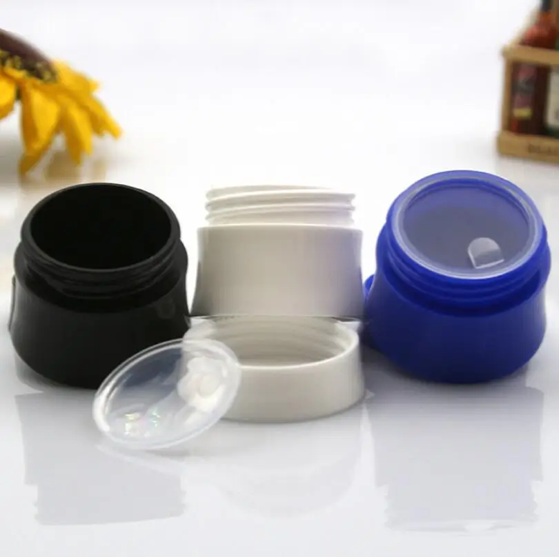 200Pcs/Lot Wholesale 15g White PP Cream Jar Plastic Cosmetic Container Makeup Canister Sample Packaging Vials