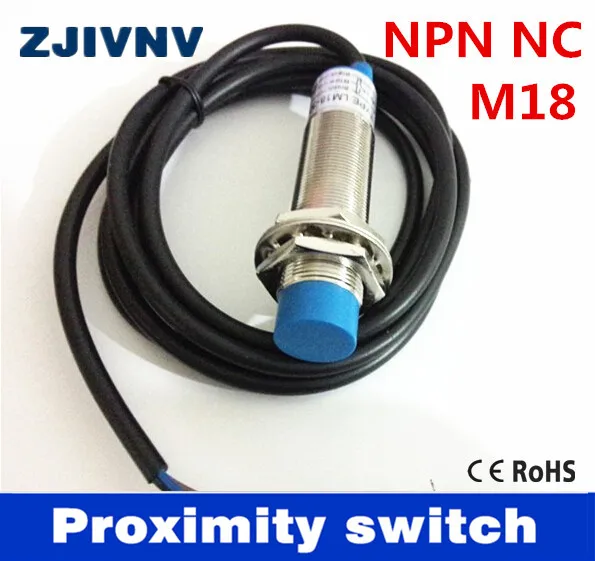 

Best quality CE approval 2 year wanrranty M18 NPN NC proximity inductive switch DC6-36V 3 wires distance/ metal switch IP67