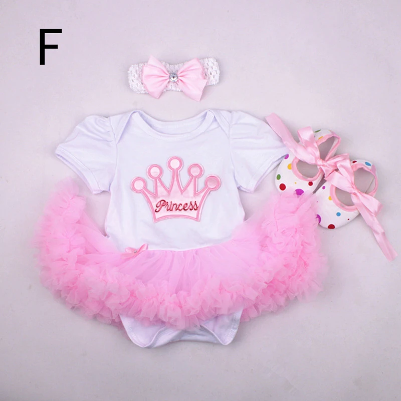 Christmas Baby Girl Infant 3pcs Clothing Sets Suit Princess Tutu Romper Dress/Jumpsuit Xmas Bebe Party Birthday Costumes Vestido