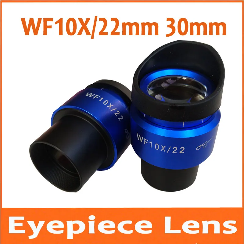 

WF10X 22mm Blue Shell Zoom Adjustable High Eyepoint Stereoscopic Stereo Microscope Eyepiece Lens 30mm with Rubber Eye Guards