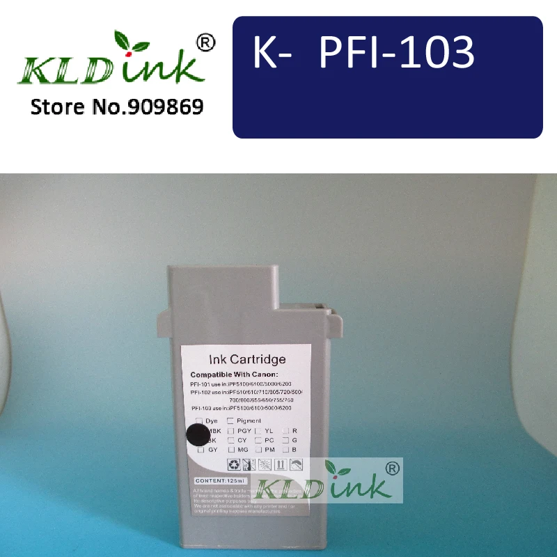 KLDINK - PFI-103BK Black Compatible Ink Cartridge ( 2212B001 Ink)