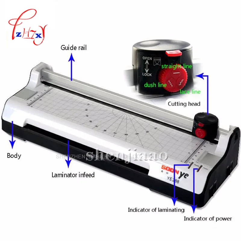 YE288 Smart Photo Laminator A4 Laminating Machine Laminator Sealed Plastic Machine Hot And Cold Laminator Photo Cutter