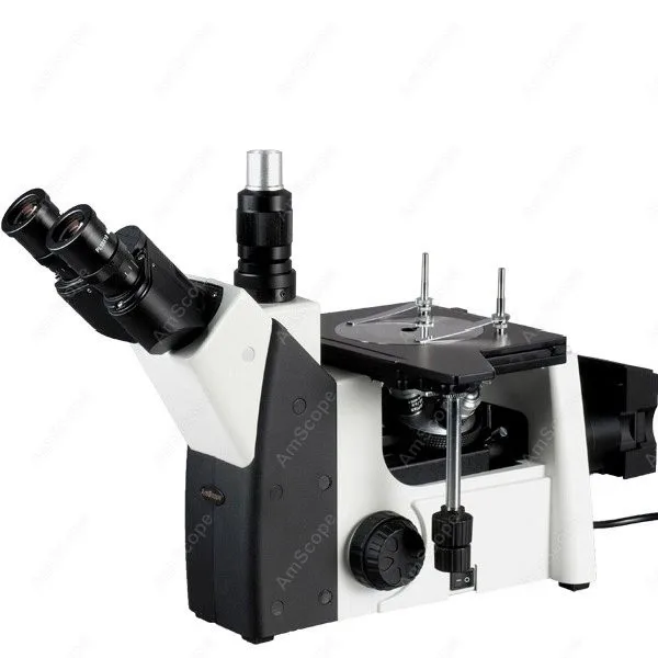 Inverted Trinocular Metallurgical Microscope--AmScope Supplies 50X-800X Inverted Trinocular Metallurgical Microscope