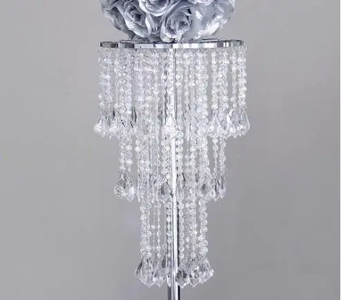 Free Shipping Wedding crystal table flower stand table centerpiece wedding decoration 15PCS/lot