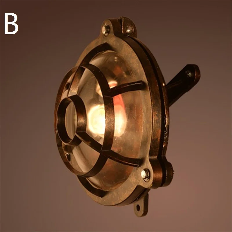 Vintage LED Wall Lamp Outdoor Sconce Lights Waterproof Garden Wall Light Fixtures Aluminum Glass Antique Porch Lighting