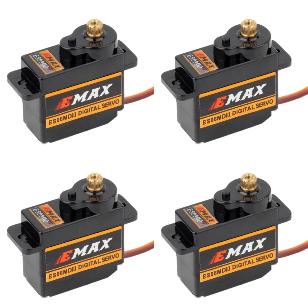 

4pcs EMAX ES08MDII ES08D II Digital Servo 8g/12g/ 2.4kg High-speed Mini Metal Gear