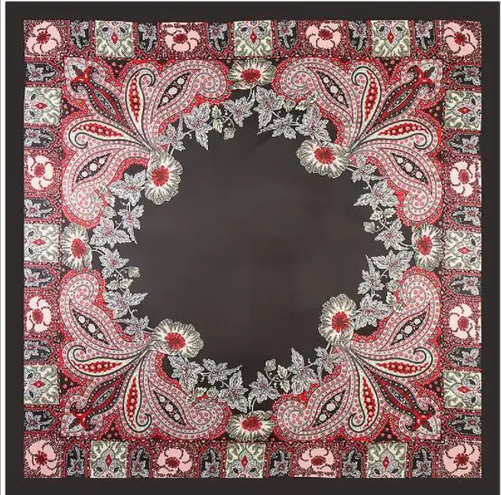 Fashion Scarf Women Luxury Brand Classical Cashew Hijab Silk Satin Shawl Scarf Foulard Square Head Scarves Wraps 2019 New Design view 6
