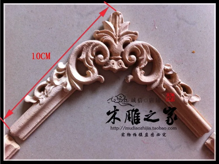 

Dongyang woodcarving Style Floral applique patch connection furniture cupboard door flower carved wood shavings flowers.