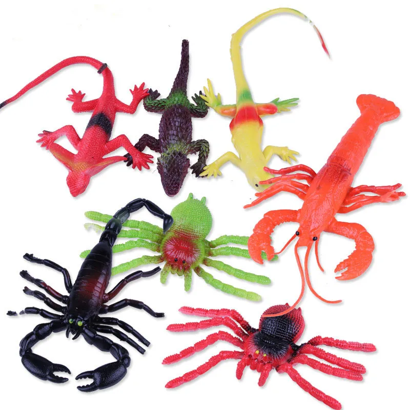 Colorful TPR Simulation Lizard scorpion Insects Model Toys Prank Tricky Scary Toys Halloween Props Children\'s Model Toys