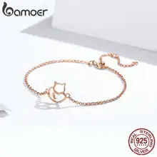 Sterling Silver Cat and Heart Bracelet #4