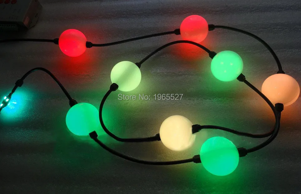 

50mm 6LEDs UCS1903 LED Pixel Ball light, digital full color ball, 20pcs ball per string, DC24V input, waterproof IP67