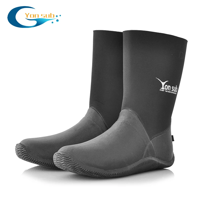 5MM Dry Vulcanized Rubber Diving Boots High Waterproof Shoes Wear-resistant Diving Shoes Used For Car Wash Diving Snorkelling