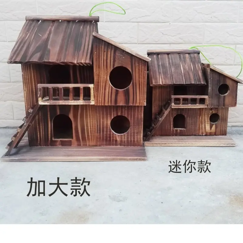 New 35*35*25.5 cm Wood preservative outdoor birds nest wood preservative bird nest decoration bird house wooden bird cage toy