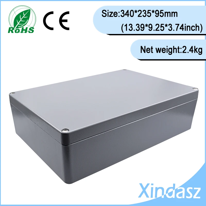 1pcs electronic 2014 new aluminum box aluminium project box profile aluminium enclosure box 340*235*95mm