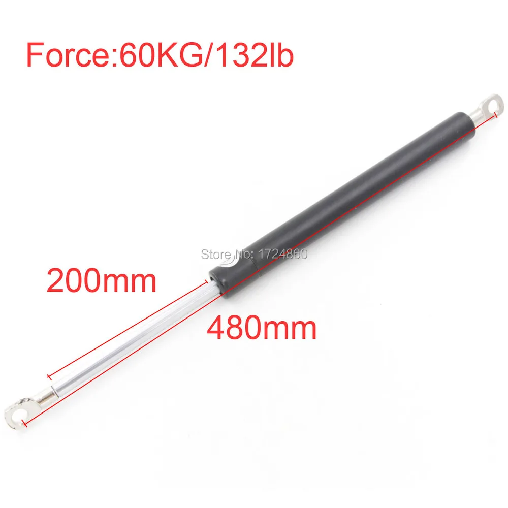 200mm Long Stroke 60KG/132lb Force Gas Springs for Funiture Lift M8 Auto Gas Springs for car 480mm Central Distance