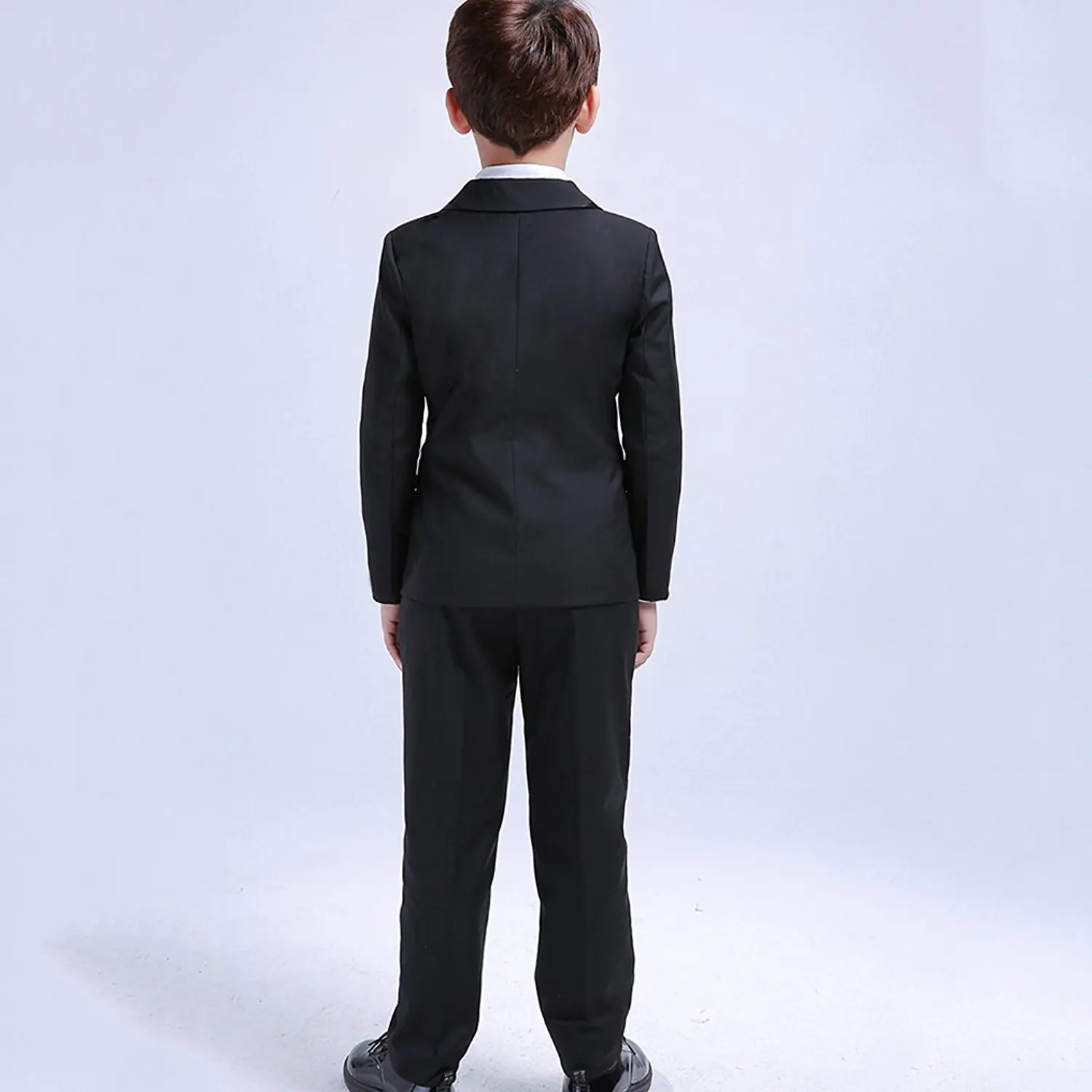 LOlanta 6Pcs Classic Boys Suits for wedding Blazer formale Kids Tuxedo Shirt Vest Party Ring bearer Suits Black