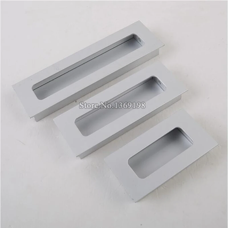 10PCS Aluminum Alloy Cabinet Handles Hidden Recessed Pulls Cupboard Wardrobe Drawer Concealed Handles Sliding Door Pulls Handles