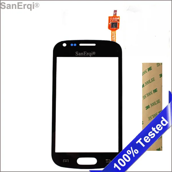 SanErqi 10pcs For Samsung Galaxy Trend DUOS S7560 S7562 GT-S7562 7562 7560 Touch Screen Digitizer Front Glass Lens With Sticker