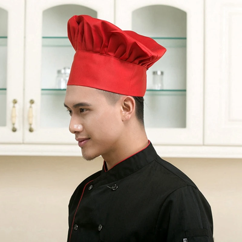 ใหม่มาถึงโรงแรม Waiter หมวกทำอาหาร BBQ เห็ด Chef Hats ร้านอาหาร Chef ครัว Workwear หมวกอาหารบริการอุปกรณ์เสริม