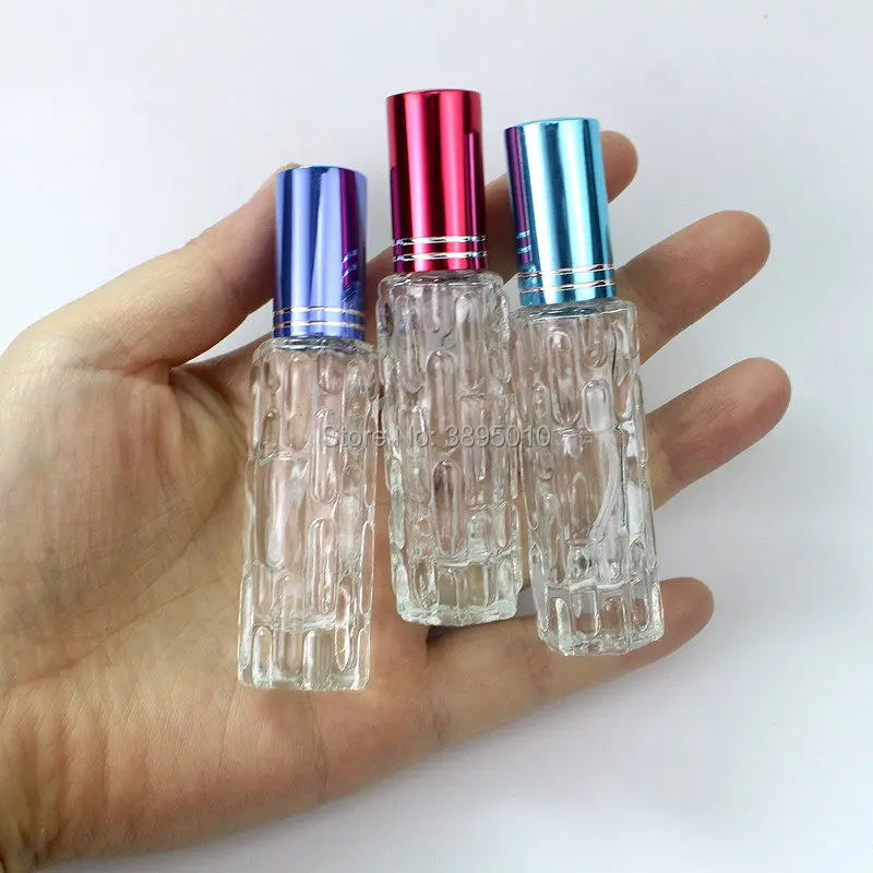 10ML Empty Fine Mist Atomizer Perfume Glass Bottles Mini Sample Container Portable Cosmetic Packaging F557